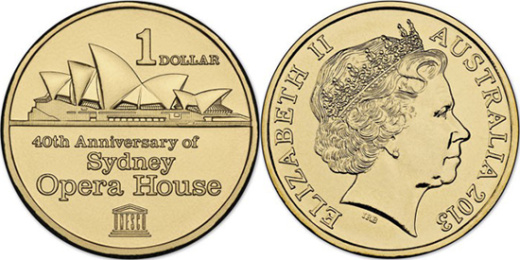Austrálie – $1 2013, 40. výročí Sydney Opera House