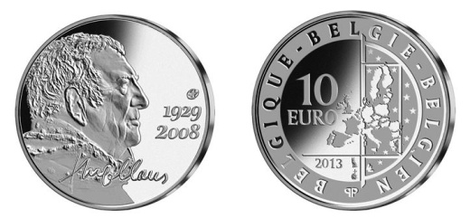 Belgie – 10 a 50 EUR Hugo Claus z edice spisovatelů Evropy