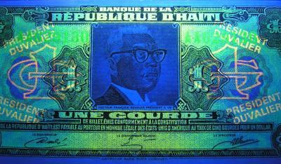 Haitské gourde - stručná historie, UV ochrana vybraných bankovek 1979-2010