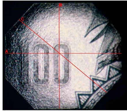 Lupa MacroCam s fotoaparátem – konkretní využití Metalografika na bankovkách - makrometalografika