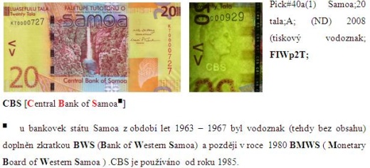 Vodoznaky na bankovkách – základní klasifikace (diference)
