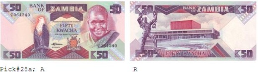 Zambie - Ceny bankovek, srovnání současného stavu